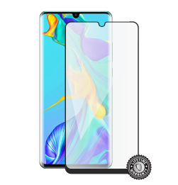 P30 Pro Tempered Glass protection (black - CASE FRIENDLY) display