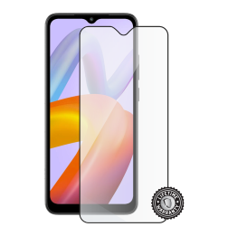 Redmi A2 Tempered Glass Protection (full COVER black) display