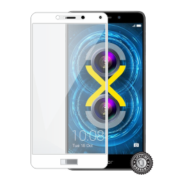 Honor 6X Tempered Glass protection (full COVER white) display