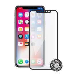 iPhone X / Xs Tempered Glass protection (full COVER black) display