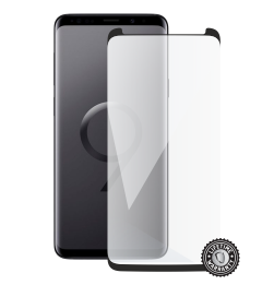 G965 Galaxy S9 Plus Tempered Glass Protection (black - CASE FRIENDLY) display