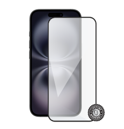 iPhone 16 Tempered Glass Protection (full COVER black) display